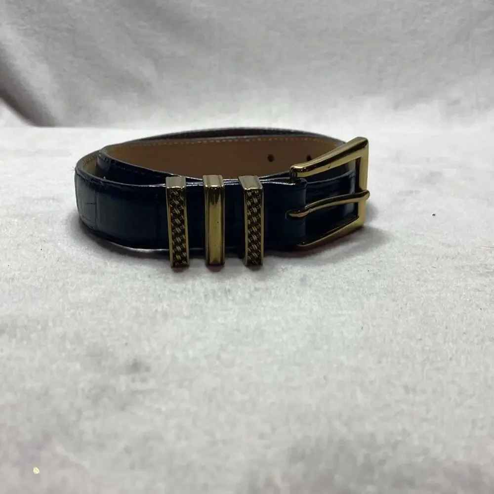 Brighton Black Leather Belt Size M30